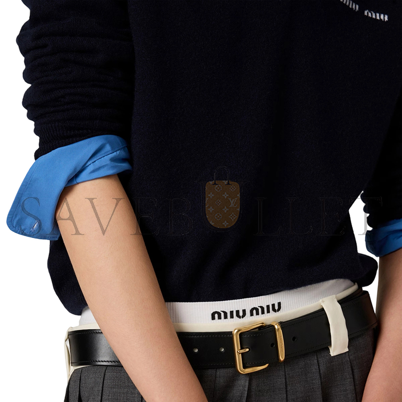 MIU MIU CASHMERE POLO SWEATER MMLA20